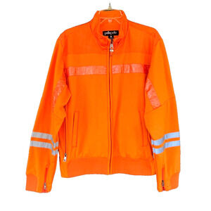 Pelle Pelle Track Jacket Mens Large Orange logo missing Pockets Lined Active